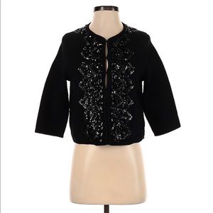 Elevenses black cardigan with embellished front Small